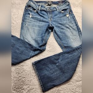 Silver Jeans Womens Suki Mid Slim Boot Super Stretch Sz 16 Plus Jeans W8 (30x29)